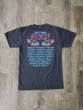 Katy Perry 2017 Witness Tour Tee - Black with Pink & Teal